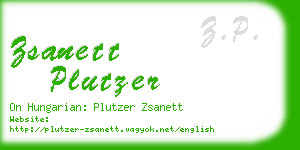 zsanett plutzer business card